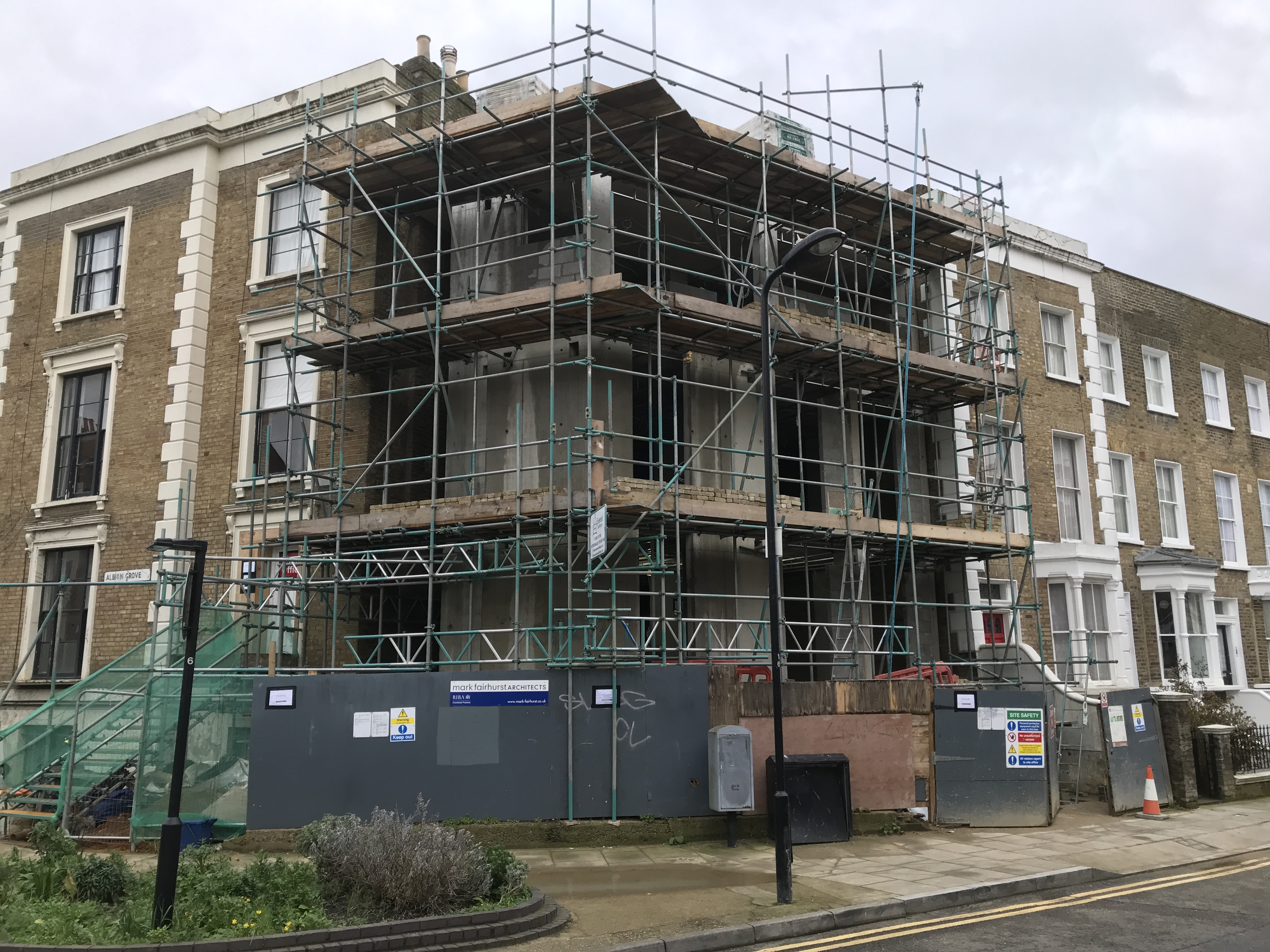 Building scaffolded