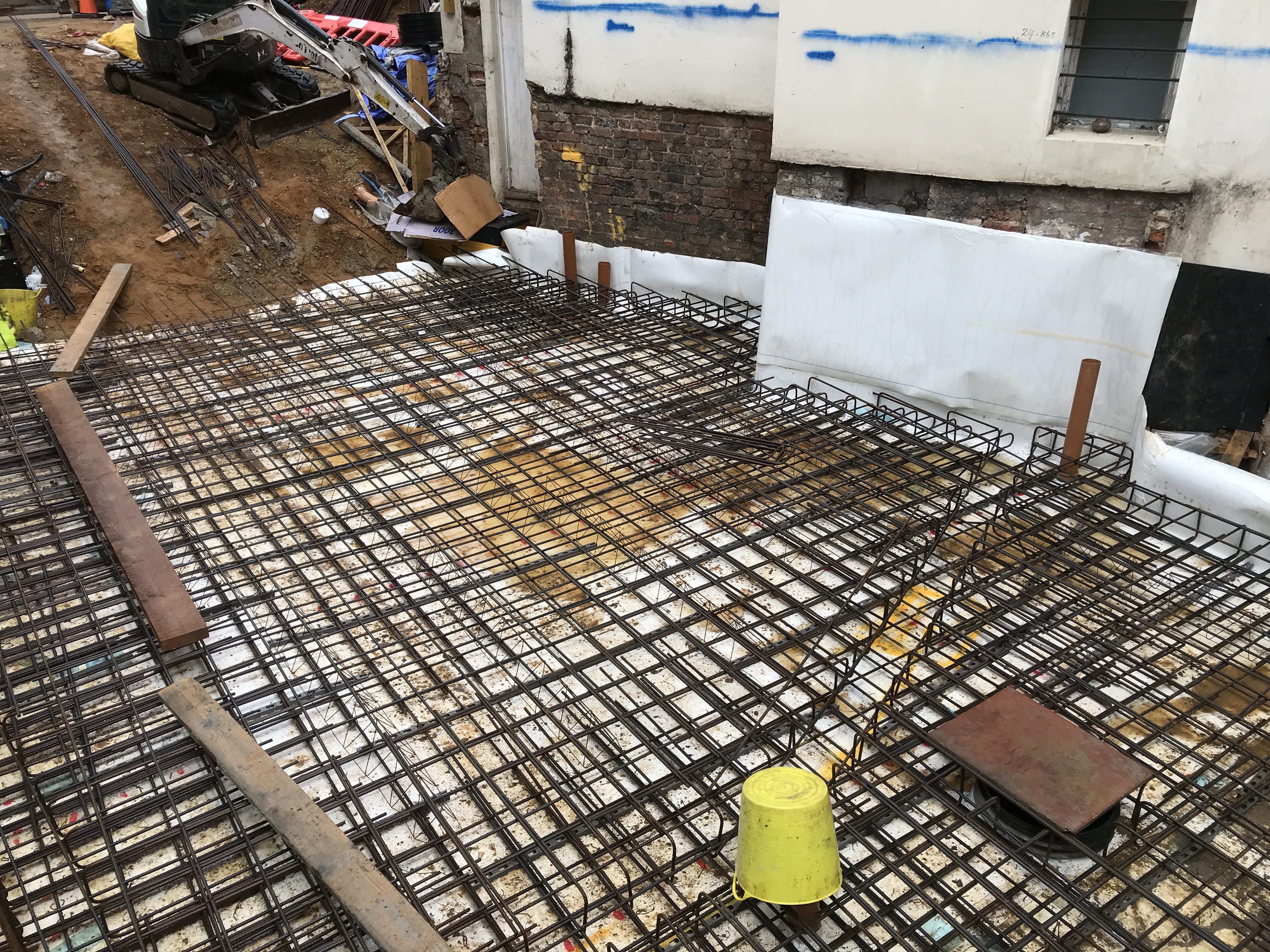 Basement slab rebar