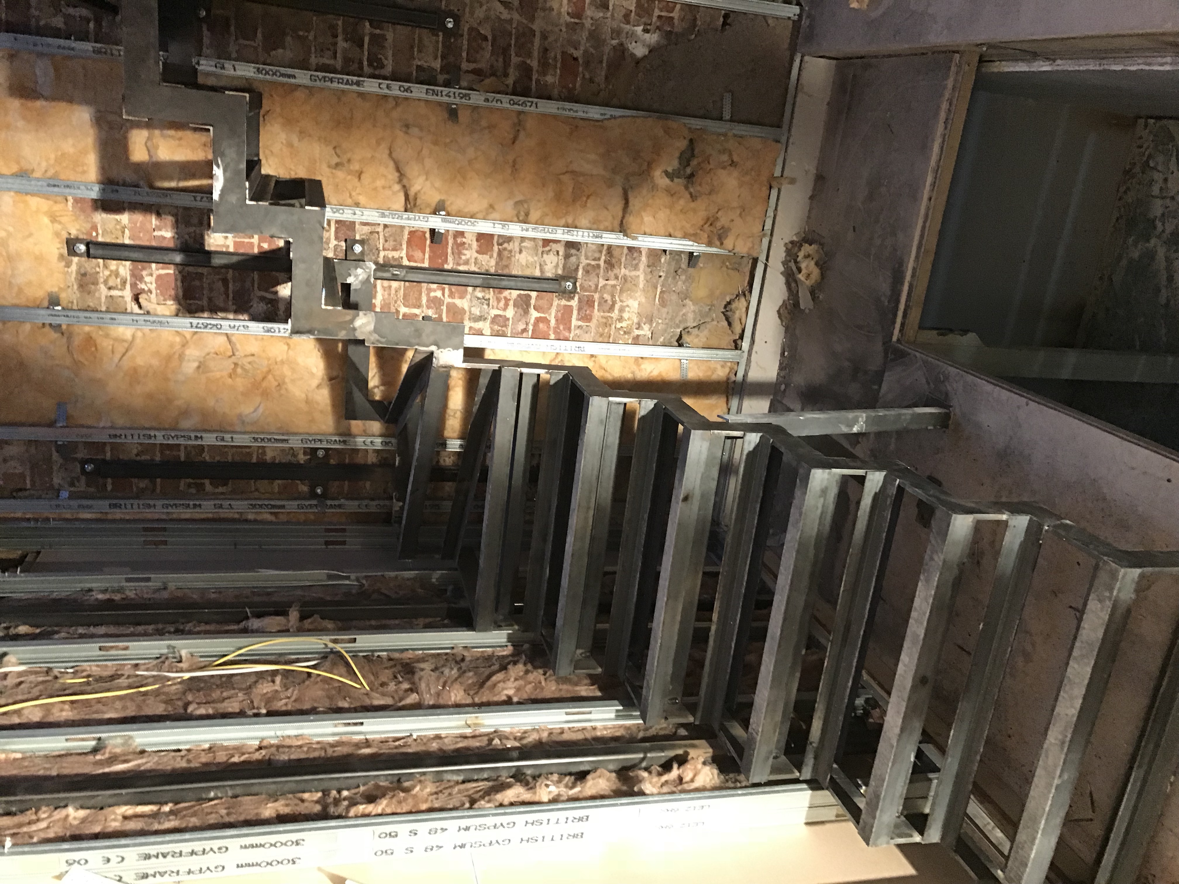 Steel staircase first fix