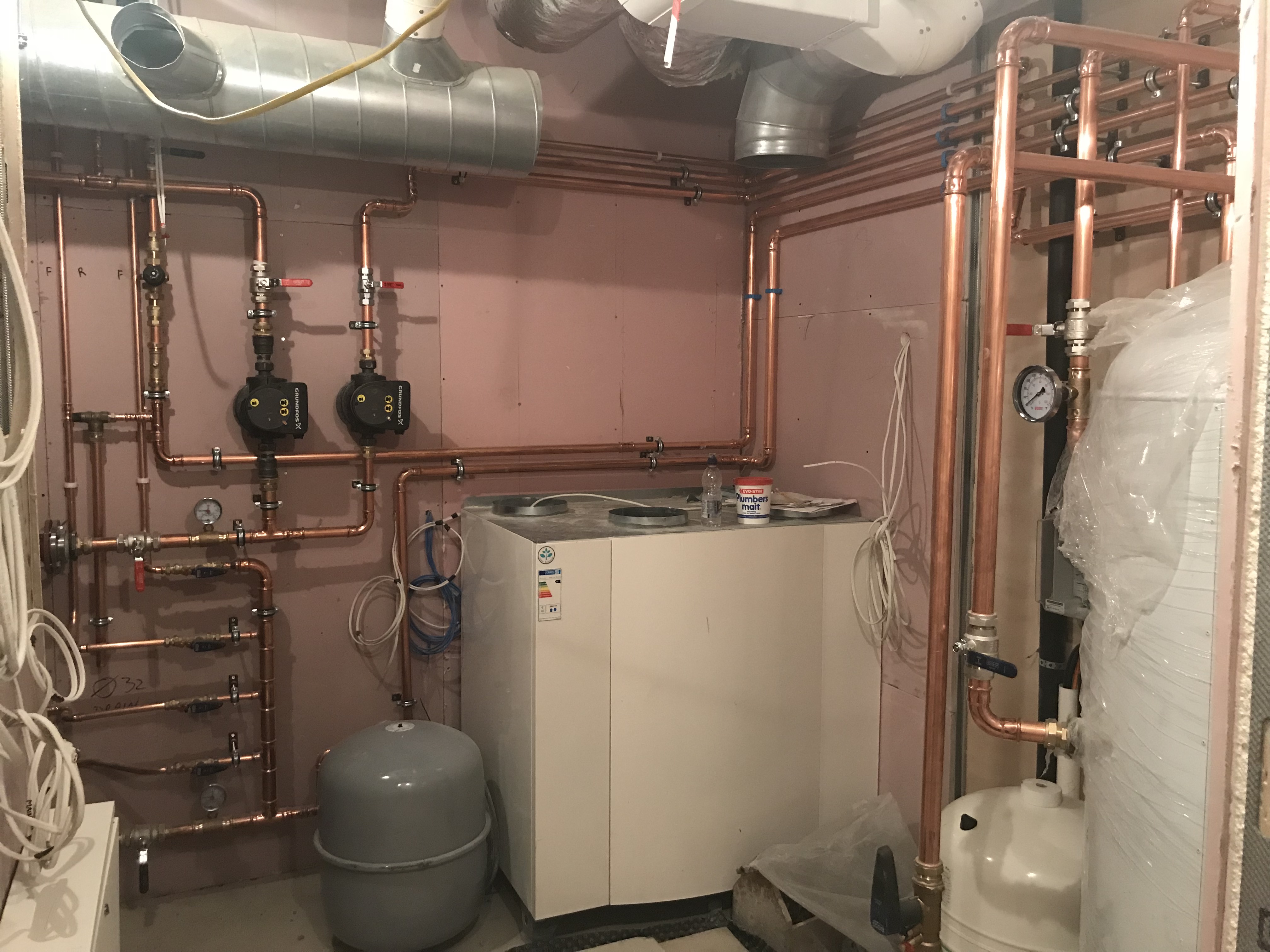 Plant room MEP installation