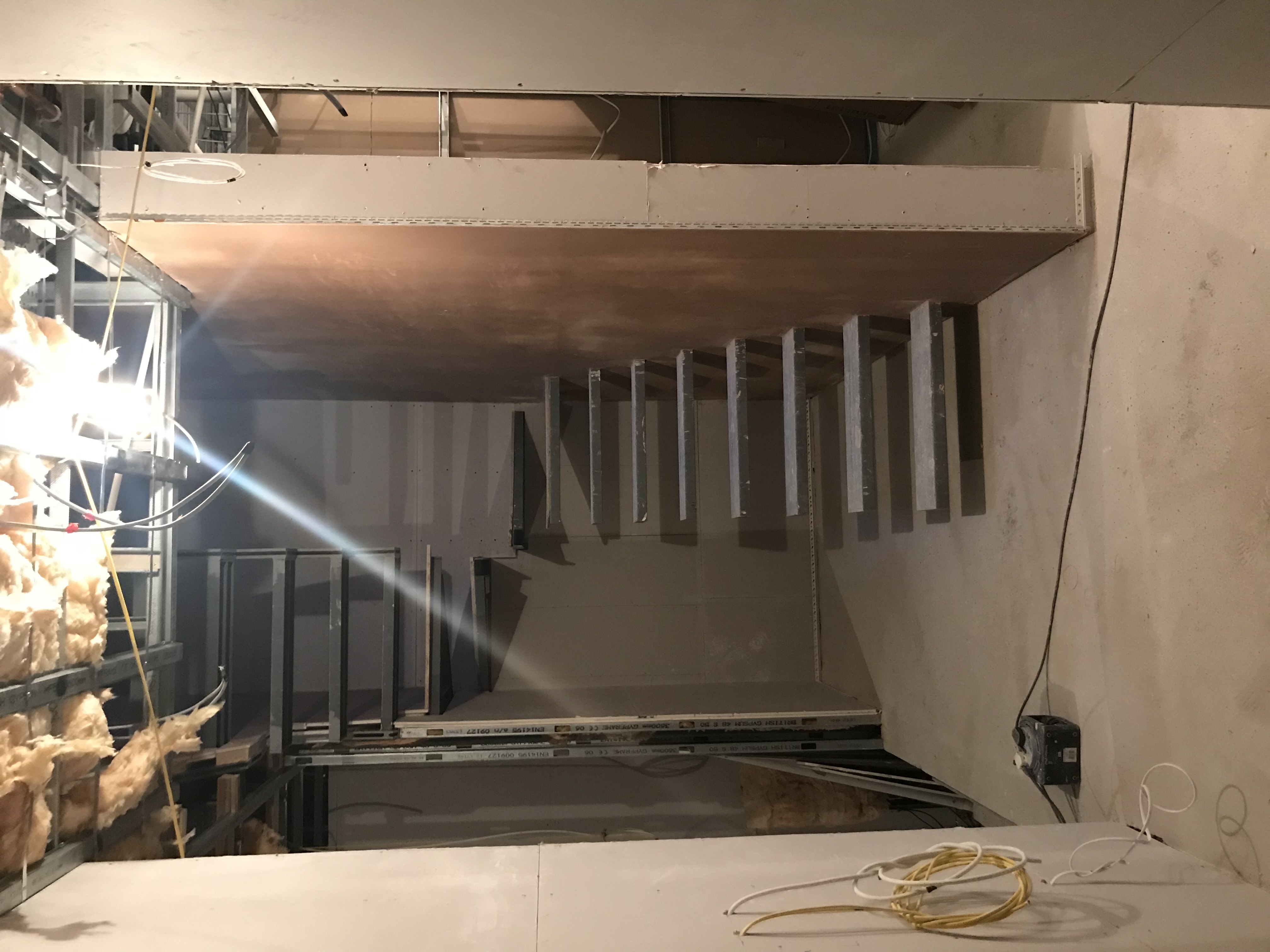 Steel staircase installation