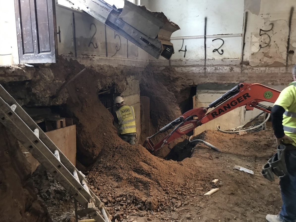 Basement excavation conveyor
