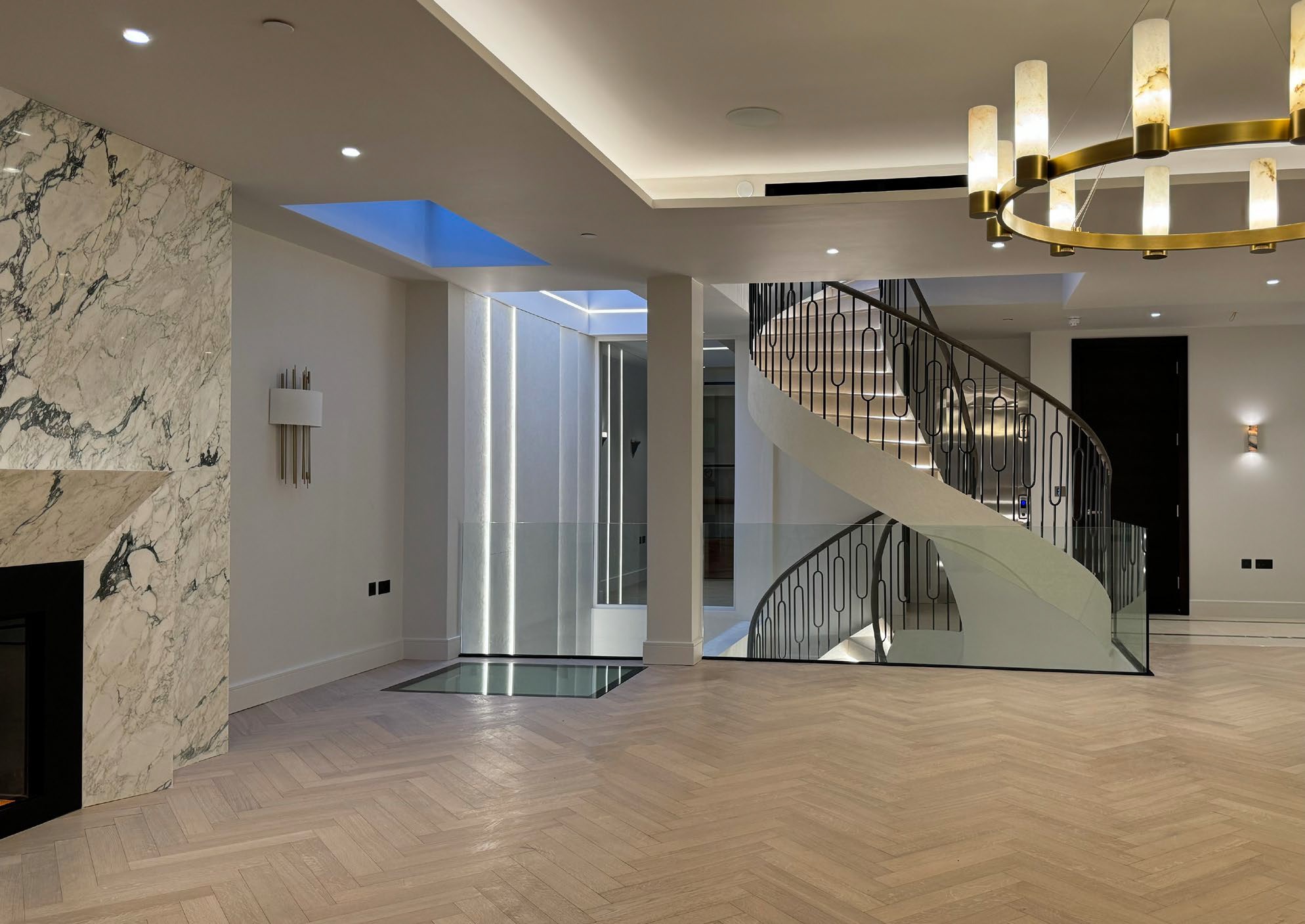 Reception stair and lift
