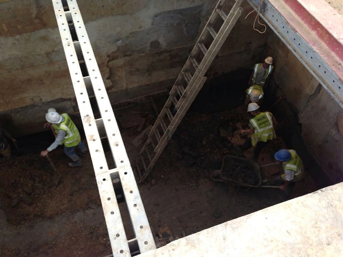 Basement dig team