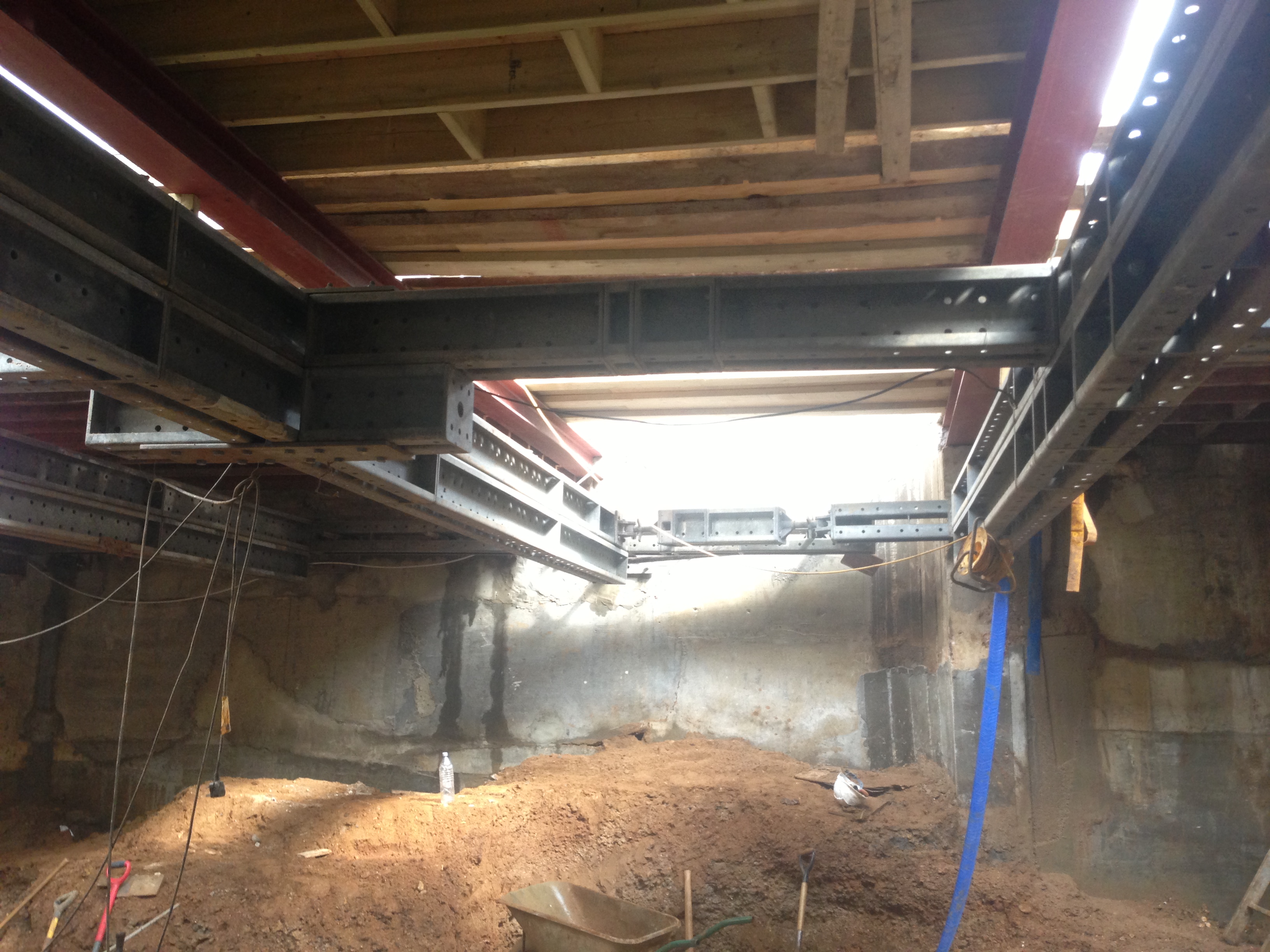 Basement steel transfer